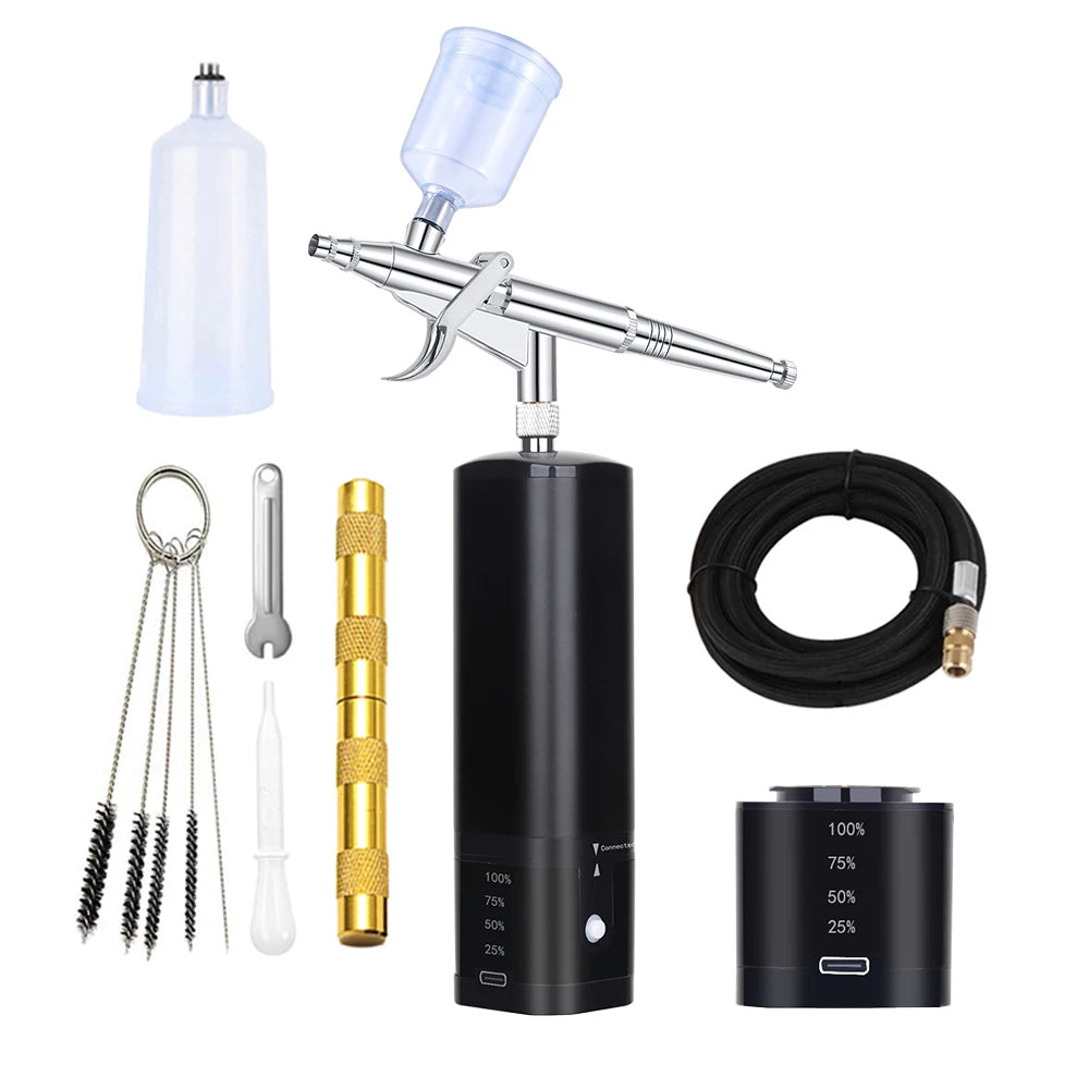 TM100-116W Mini Airbrush Kit with Compressor – for Cake, Tattoo & Crafts