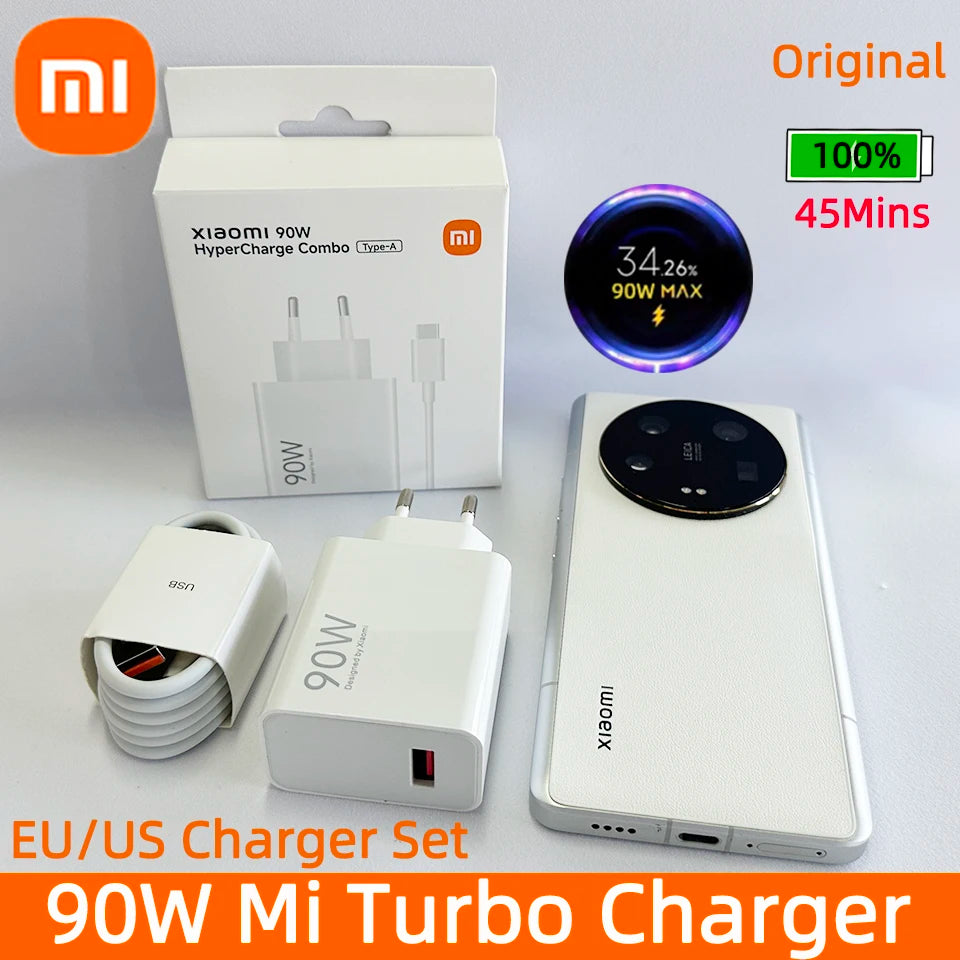90w Xiaomi Charger Original Mi 14 Ultra Hyper Turbo  Super Fast Charging Cable Xiao Mi Redmi Note 13 Pro Lite 12 S