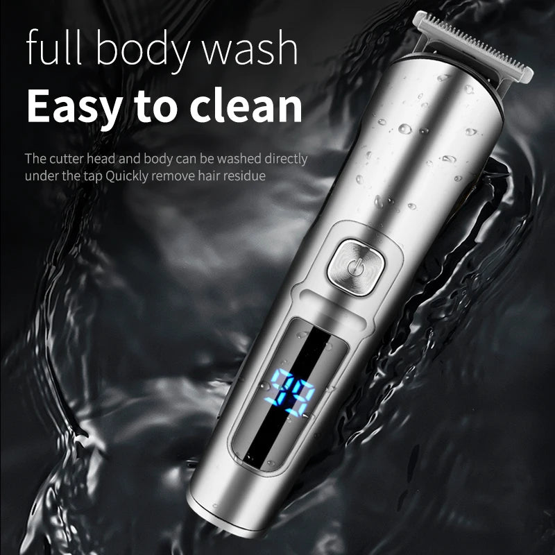 IRUIBEAUTY Men’s Hair Trimmer Set – Waterproof, Face & Body Grooming Kit