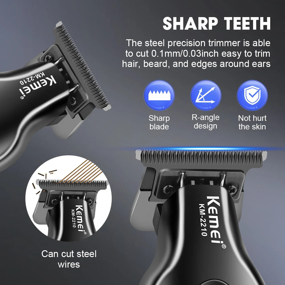 Kemei KM-2210 Professional Hair Trimmer – Adjustable, Rechargeable Hair Cutter