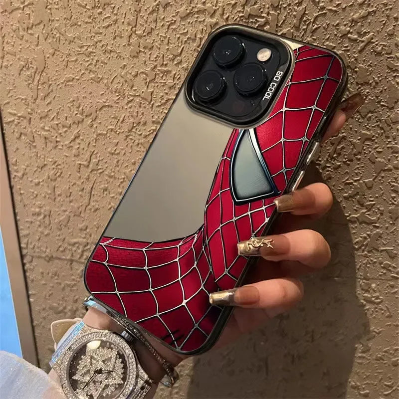 Marvel Spider Man Half Face Cool Phone Case For iPhone 16 15 14 13 12 11 Pro Max XR XS 7 8 Plus MINI Y2K Anti Fall Cute