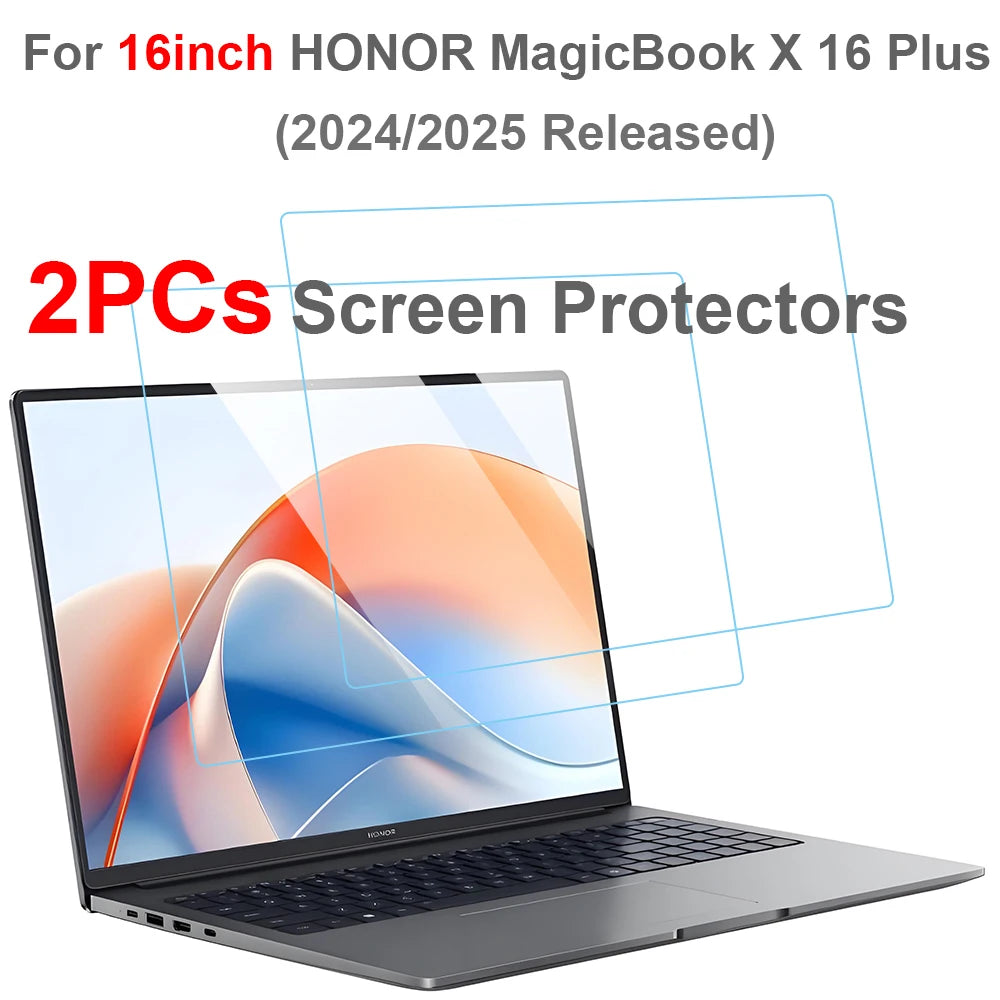 For 16Inch HONOR MagicBook X16 Plus 2024 2025 Screen Protector Scratch-proof Clear 0.3MM HD 9H NoteBook