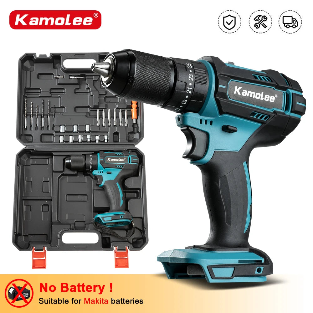 Kamolee Cordless Impact Drill for Makita 18V – 13mm/10mm Chuck