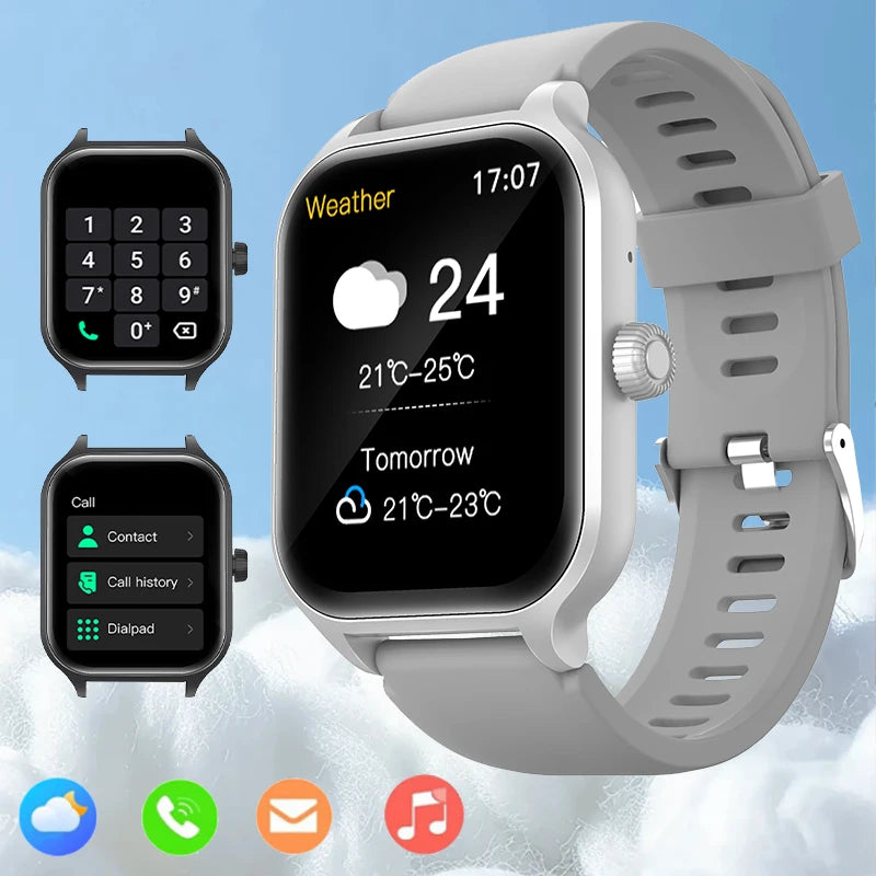 Smart watch, wireless calling/dial, multi-Sport mode, calling reminder and rejection, SMS reminder, for iPhone/Andriod