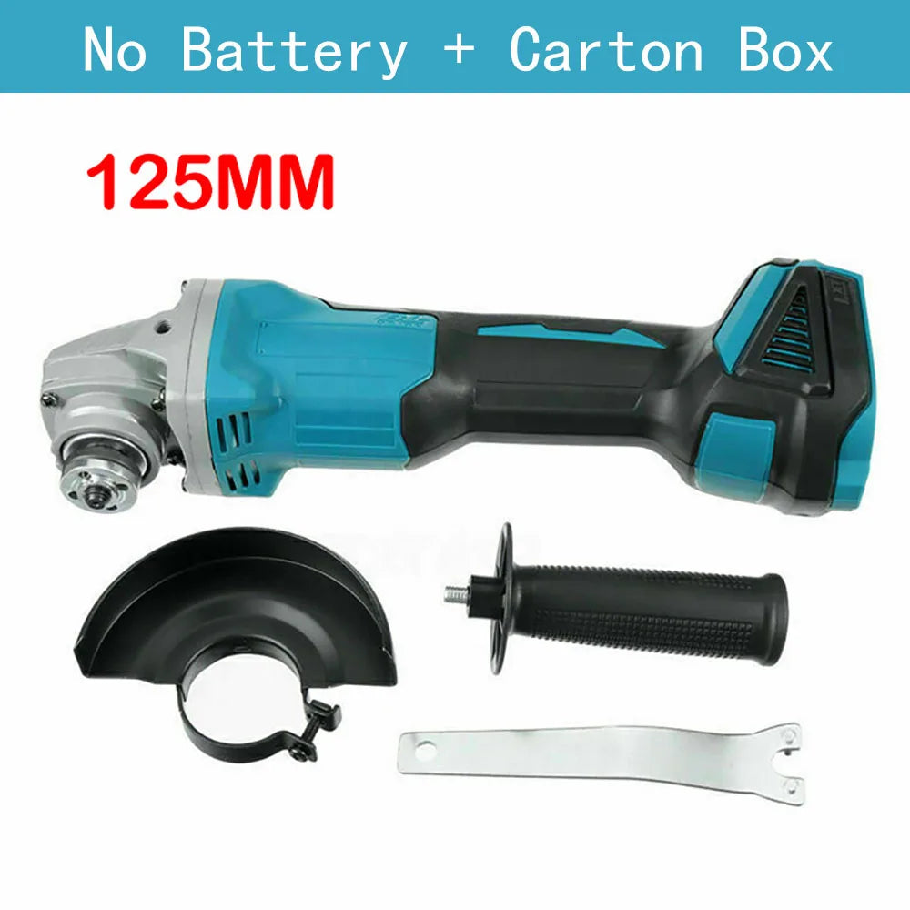 125mm Brushless Angle Grinder Cordless Electric Angle Grinder Power Tool Polishing Cutting Machine for Makita 18V Battery