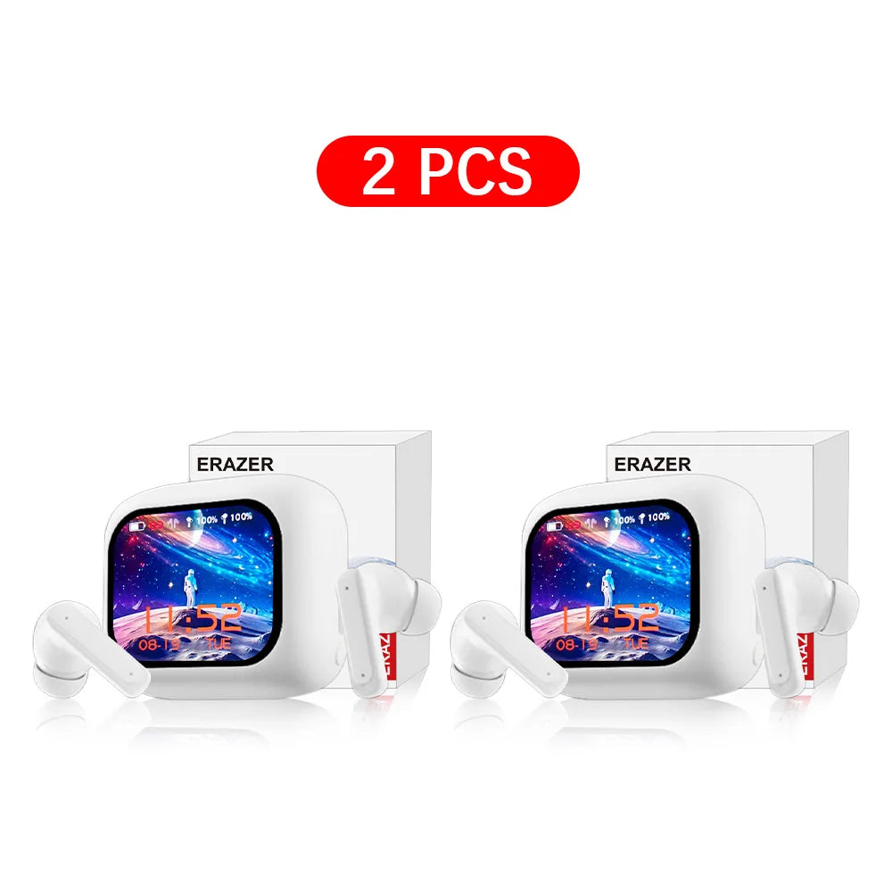 ERAZER Original LCD Touch Screen Bluetooth earphone ANC noise cancelling wireless Headphone waterproof earbuds HD stereo Headset
