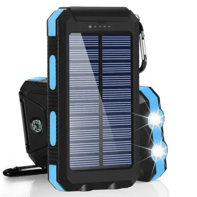 Solar Power Bank 80000mAh Portable External Battery Charger Strong Light LDE Light for All Smartphones