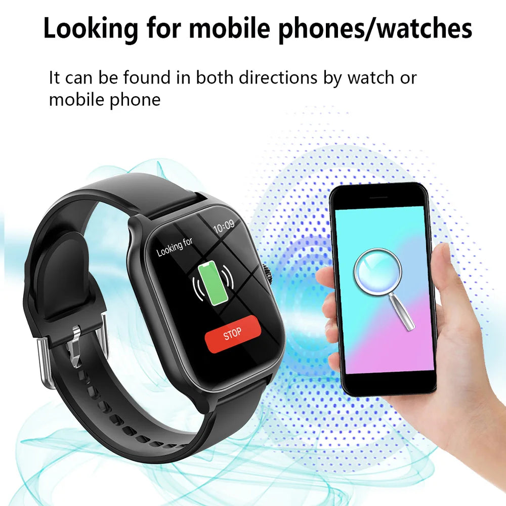 2025 Smart Watch Men Women 1.73” Inch Sports Fitness Watch Wireless Call Custom Photo Android Phone Digital Multidial Smartwatch