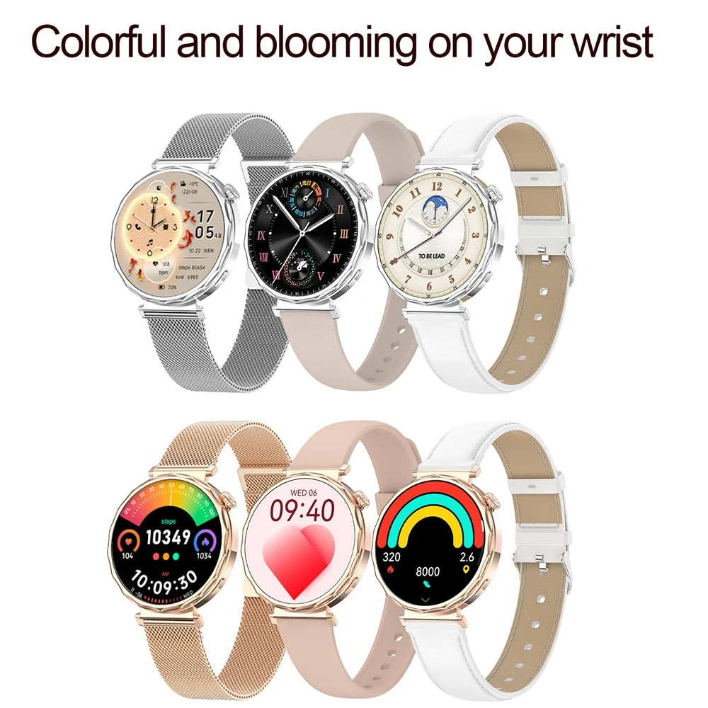 2025 New GPS Tracking Smartwatch Women AMOLED HD Screen Heart Rate Bluetooth Call IP68 Waterproof IOS