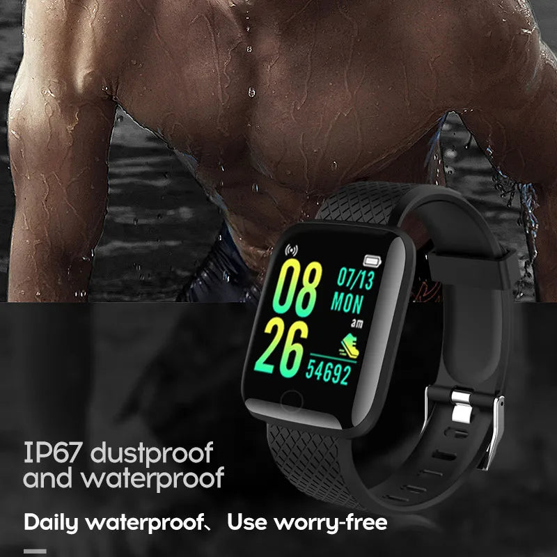 116plus Smart Watch Men and Women Full Touch Screen Sport Fitness Watch Man IP67 Waterproof Bluetooth For Ios Android