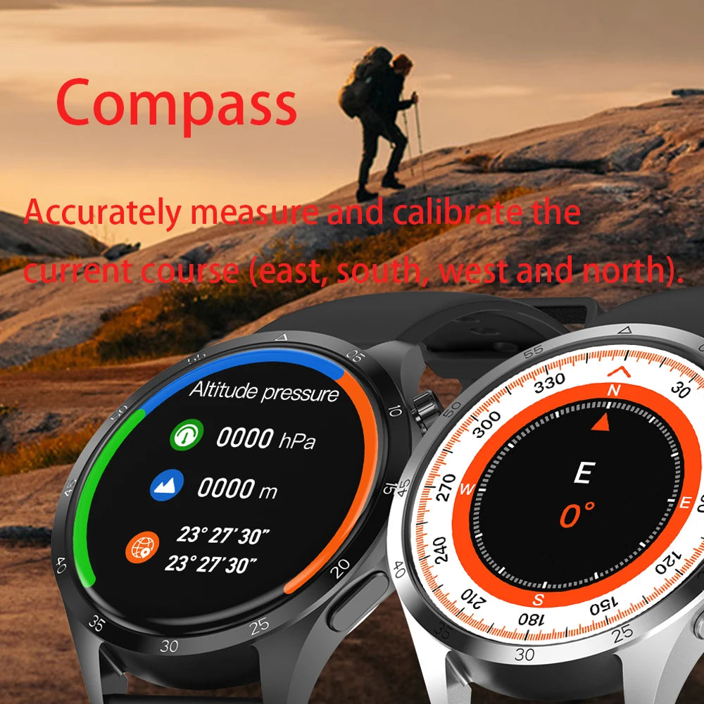 2025 new men's smart watch Bluetooth call AI voice 100+ sports mode ip68 waterproof heart rate monitoring NFC used in Huawei 4PR