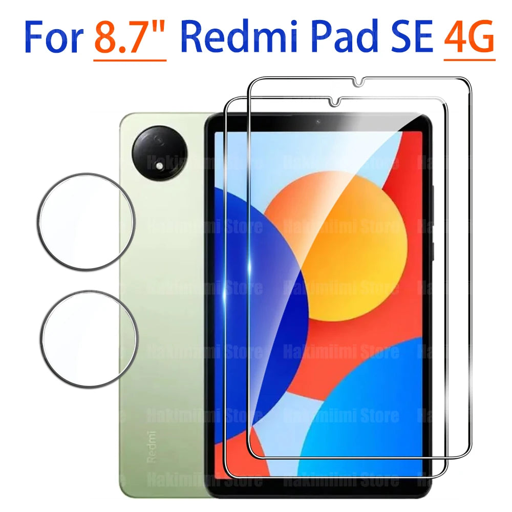 Screen Protector for Redmi Pad SE 4G (8.7 inch) 2024 Tablet Tempered Glass Film Rear Camera Anti-fall/Anti-scratch 8.7