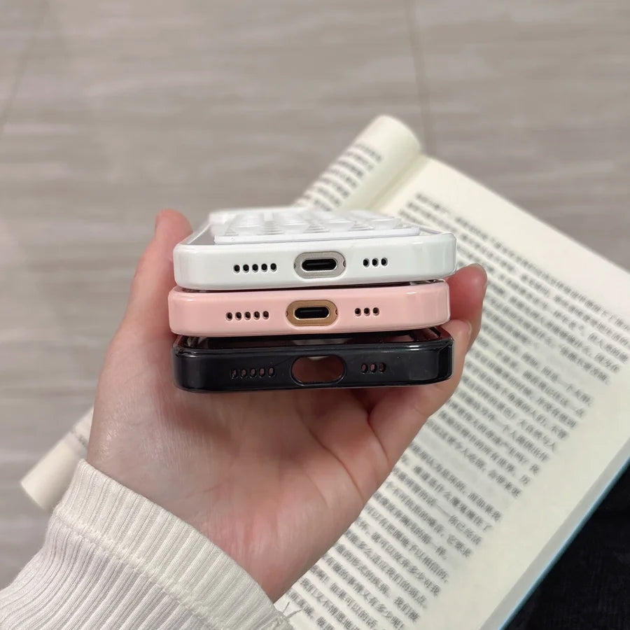 3D Suction Cup Airbag Phone Case For iPhone 17 16 15 14 13 12 11 Pro Max XR X XS 7 8 Plus Clear Candy Shockproof Bumper