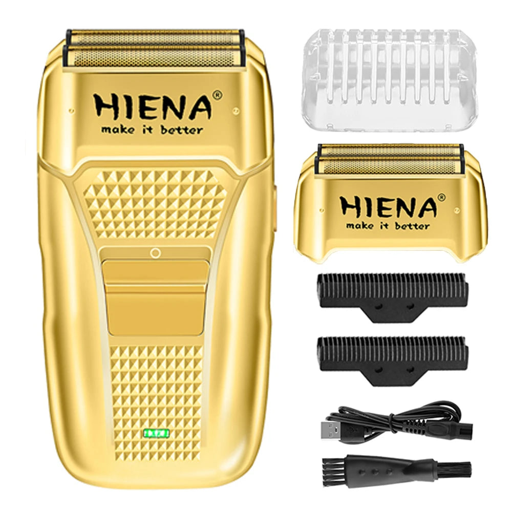 HIENA Professional Electric Shaver for Men – Rechargeable Hair Clipper with Metal Housing