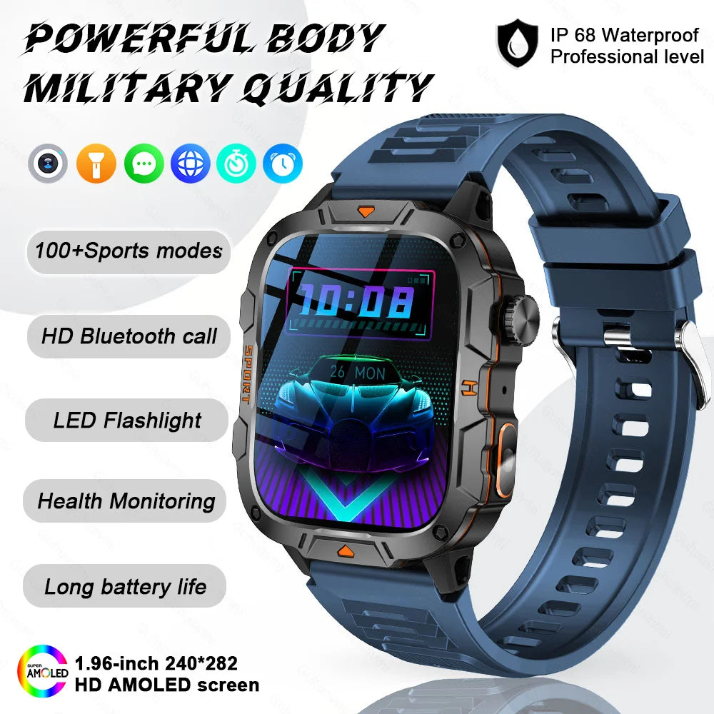 2025 For Xiaomi New Rugged Military GPS Smart Watch Men Bluetooth Call Health Monitoring AI Voice Sports Waterproof