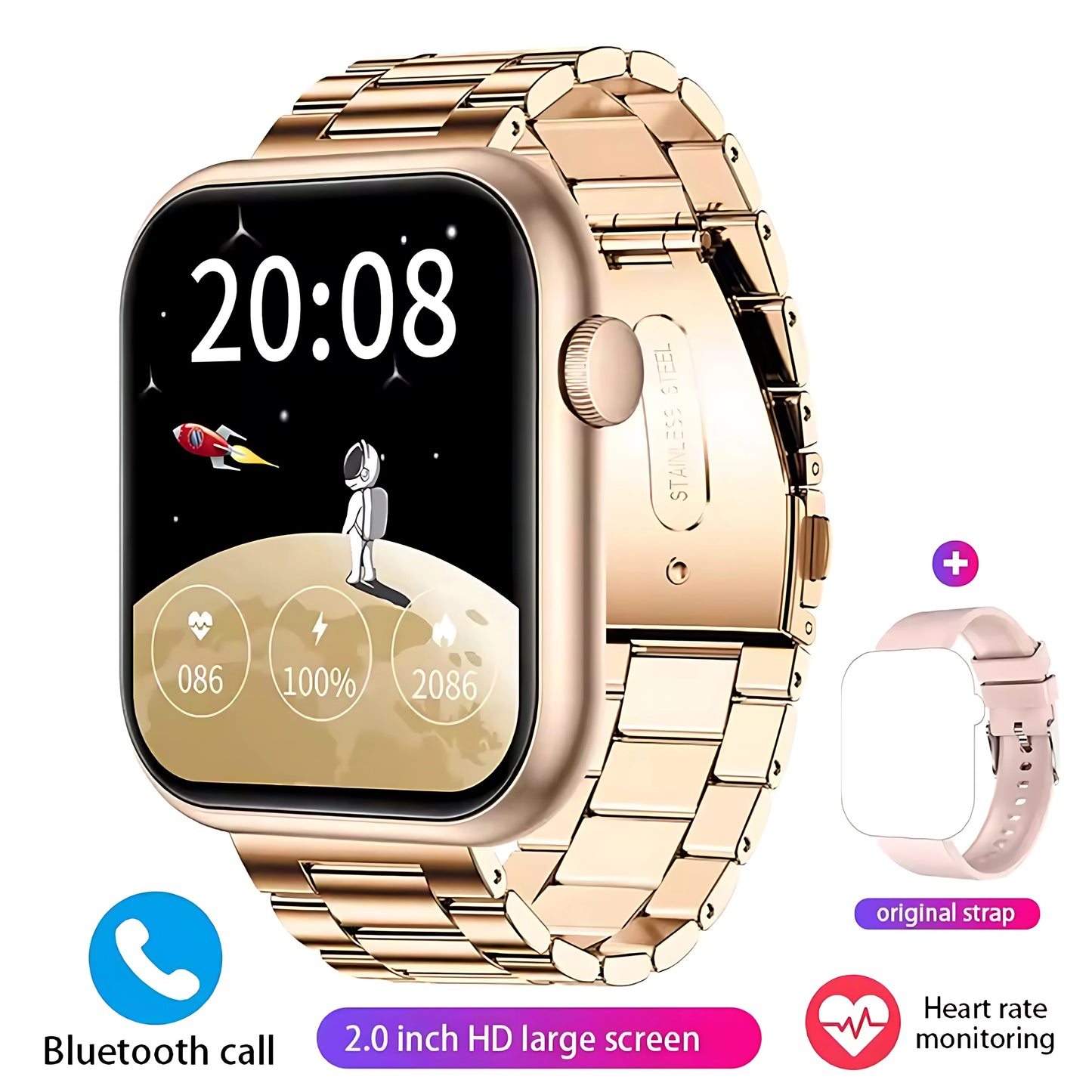 2025 New NFC Bluetooth Call Smart Watch Women Men Heart Rate Voice Assistant 100+Sports For Xioami