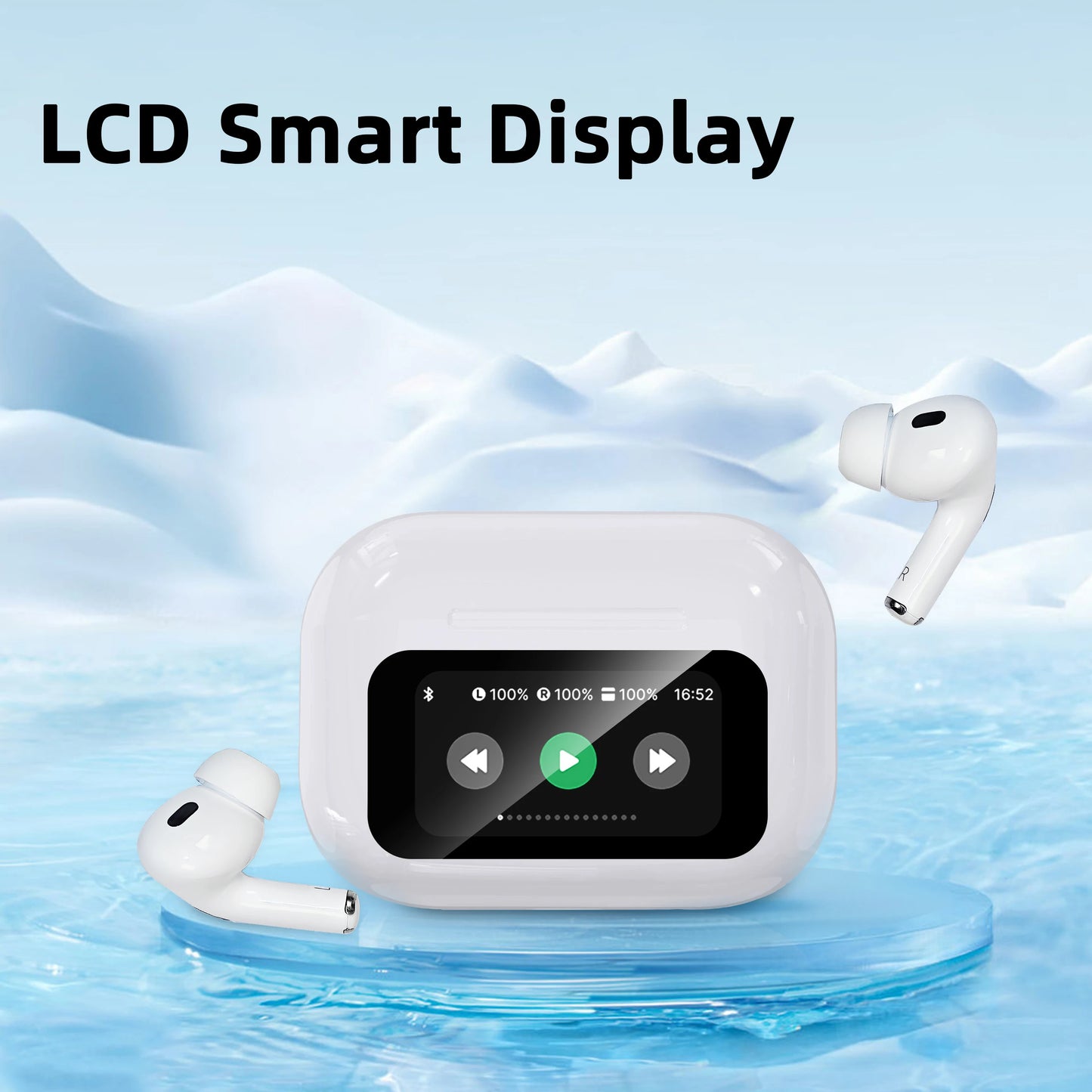 Wireless Bluetooth Headset ANC active noise cancelling earbuds with built-in microphone Touch earphones suitable for Android/iOS