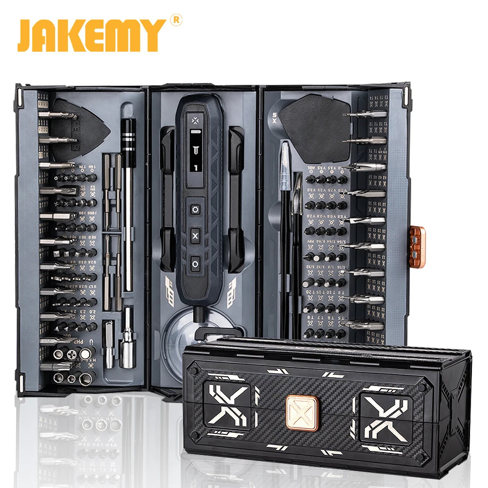 JAKEMY 180In1  Precision Cordless Electric Screwdriver Set,Magnetic Bits Multifunction Repair Kit For Laptop/Phone/Glasses