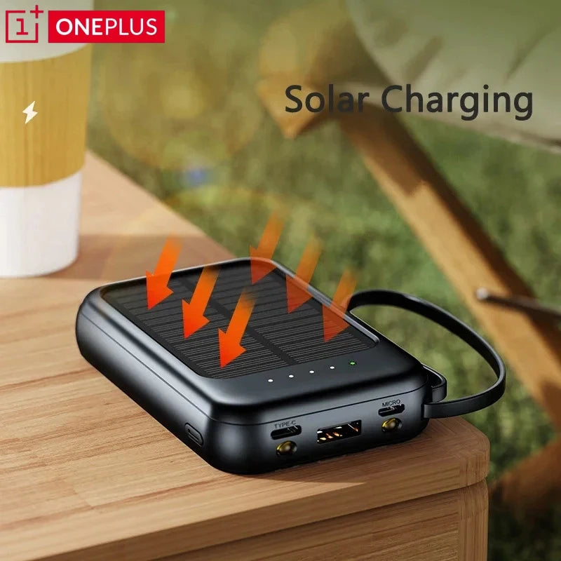 ONEPLUS 50000mAh Solar Power Bank 4 in 1 Large Capacity Fast Charging External Battery Outdoor Survival Emergency Equipment 2026