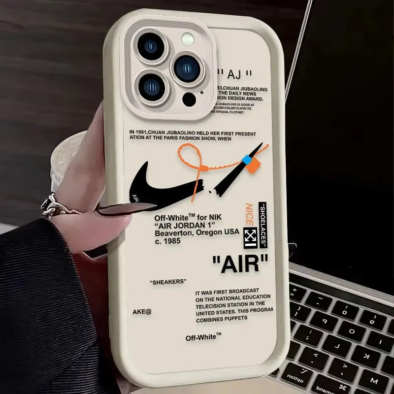 Sport Art Labels Phone Case for iPhone 16 16E 15 14 13 12 11 Pro Max X XS X S Max XR SE 2020 7 8 Shockproof Soft Silicone