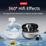 Lenovo LP5 PRO Wireless Bluetooth 5.4 Earphones TWS HiFi Sound Gaming LP5Pro Sport Long Standby with Mic 2025