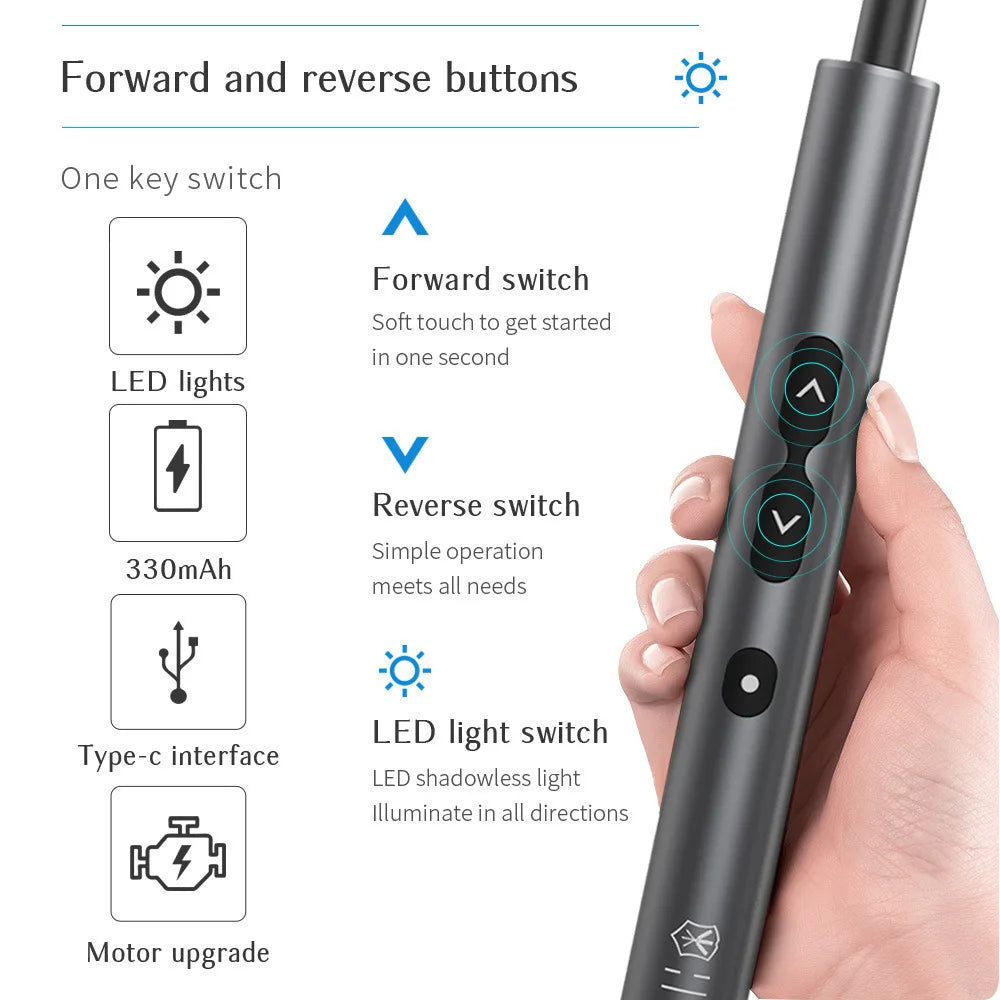 28-in-1 Mini Electric Screwdriver – USB Rechargeable with N20 Motor & Shadowless LED Light