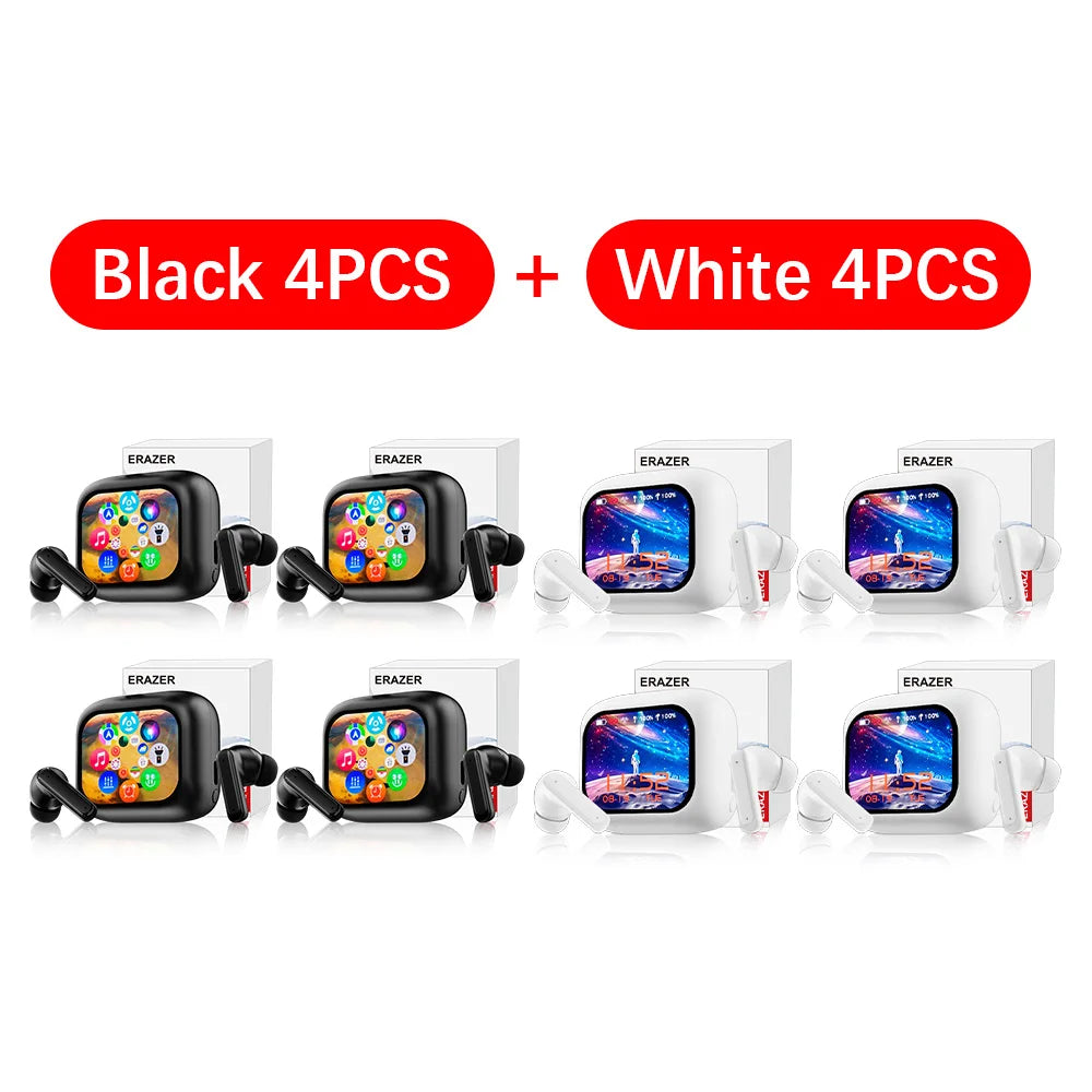 ERAZER Original LCD Touch Screen Bluetooth earphone ANC noise cancelling wireless Headphone waterproof earbuds HD stereo Headset