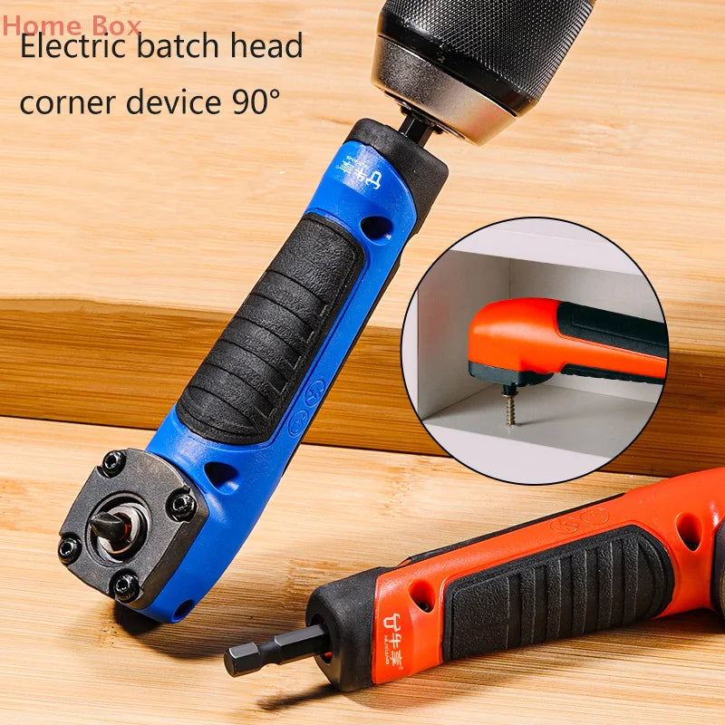 Multifunctional Electric Corner Screwdriver – High Torque 90° Right Angle Manual Tool (Blue & Orange)