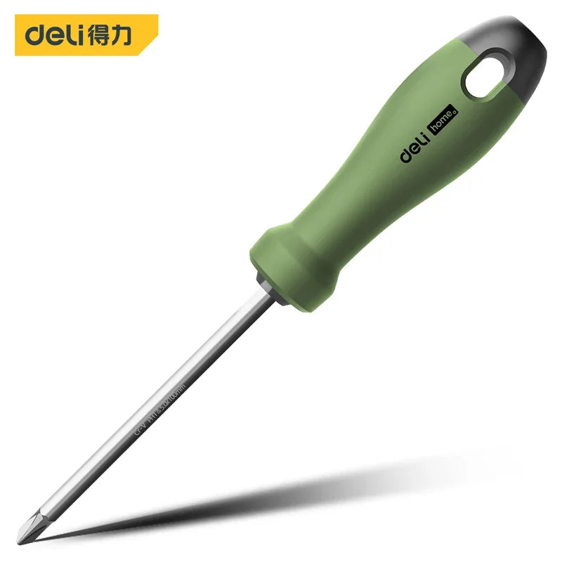 Deli Dual-purpose Screwdriver 1 Pcs Magnetic Slotted Phillips Convertible Batch Head Screw Driver Household Repair Hand Tool