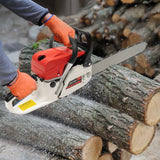 52cc Gasoline Chainsaw with 20" Bar & Tool Bag – 7500RPM Heavy-Duty Cutter