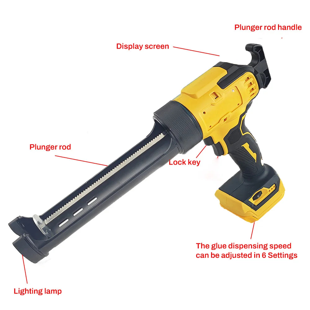 Electric Cordless Caulking Gun for Dewalt 18V/20V Battery
