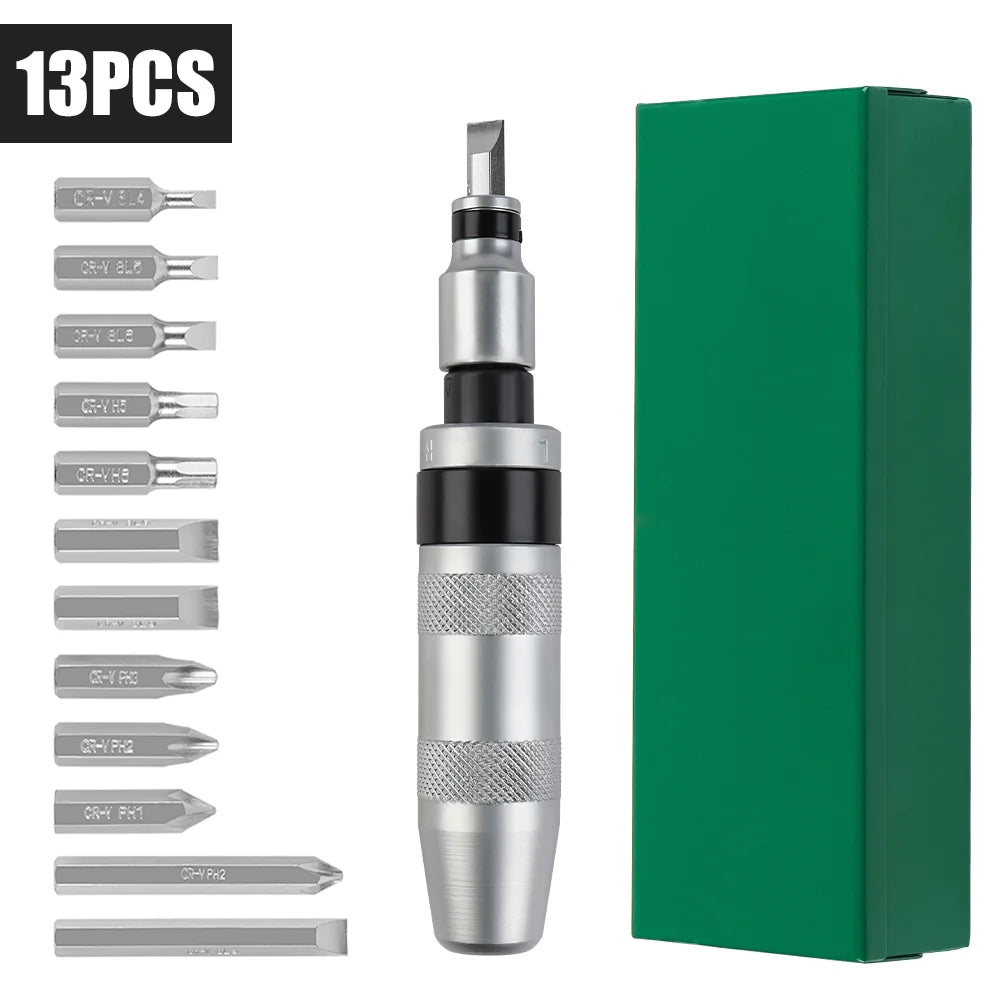 Professional 7/13PCS Manual Impact Screwdriver Set – Household DIY Cordless Nut Driver Kit