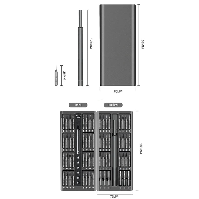 63 in 1 Precision Screwdriver Set Home Hand Repair Tool Kit Magnetic Phillips Drill Bits for iPhone Xiaomi Camera Glasses Watch