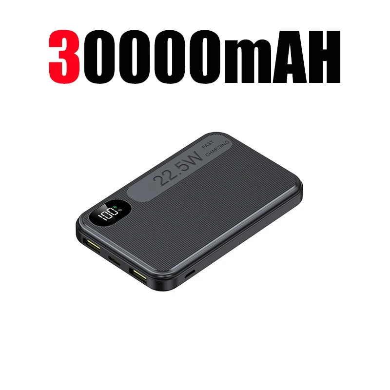 OnePlus Mini Power Bank 30000mAh Large Capacity Fast With Built-in 3 Cables Battery For IPhone Samsung Huawei