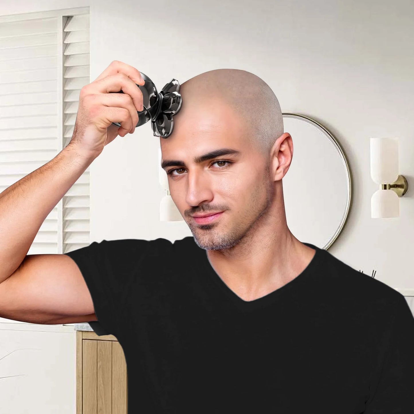 6D Magnetic Levitation Electric Hair Shaver – Type-C Fast Charging, LED Display, Wet & Dry