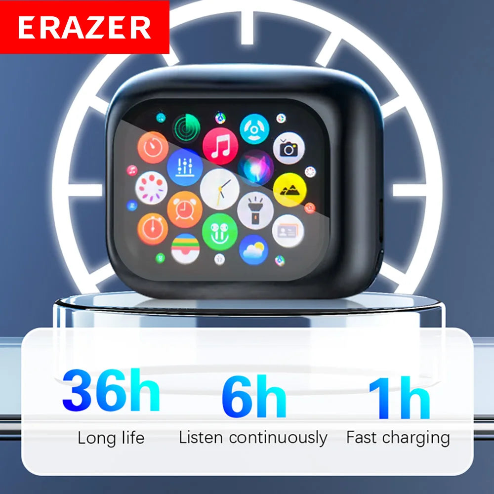 ERAZER Original LCD Touch Screen Bluetooth earphone ANC noise cancelling wireless Headphone waterproof earbuds HD stereo Headset