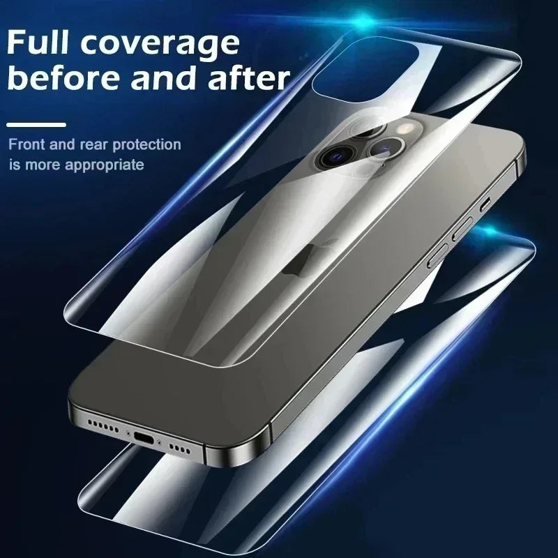 4Pcs Back Hydrogel Film for IPhone 14 13 12 11 15 16 Pro Max Mini 7 8 15 Plus Screen Protector for IPhone X XR XS SE Not Glass