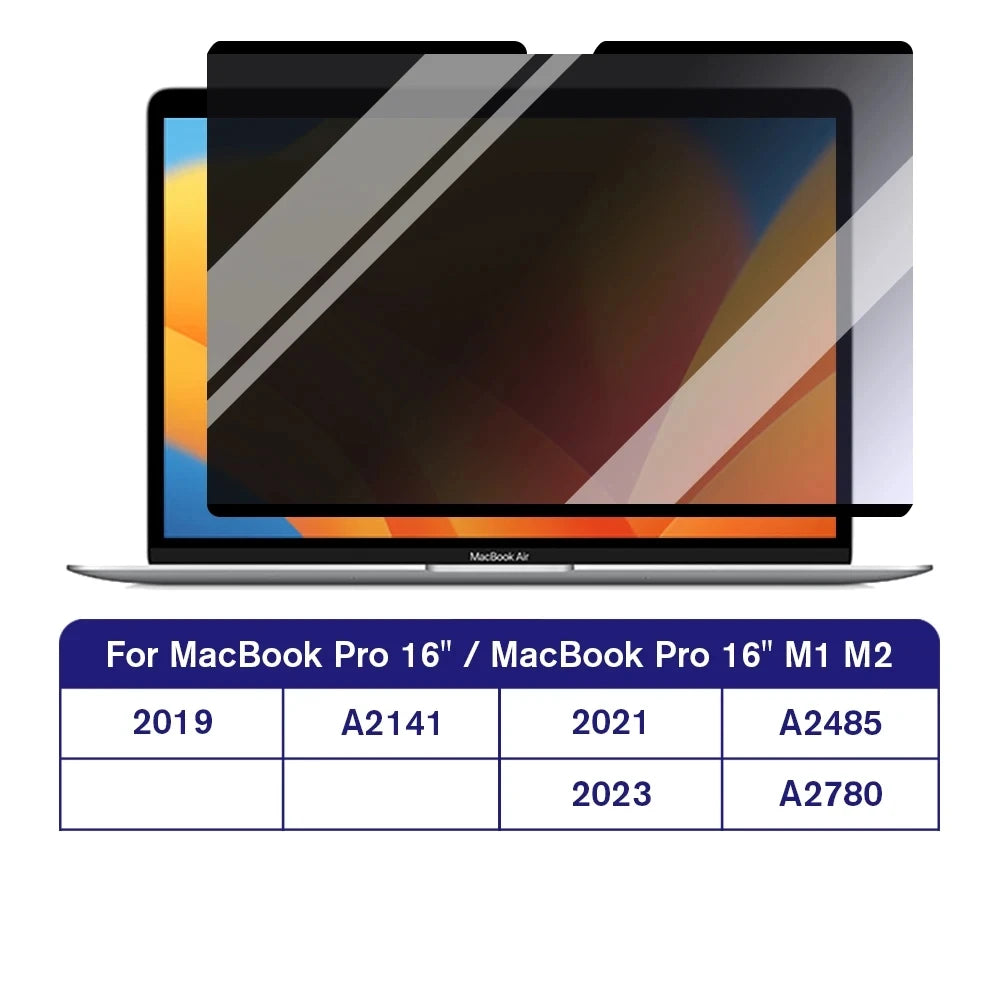 Magnetic Anti-peeping Screen Protector For Macbook Air 13.6 15 M1 M2 M3 M4 Pro 14 16 2023 Anti-peek Anti-spy Film Privacy Filter