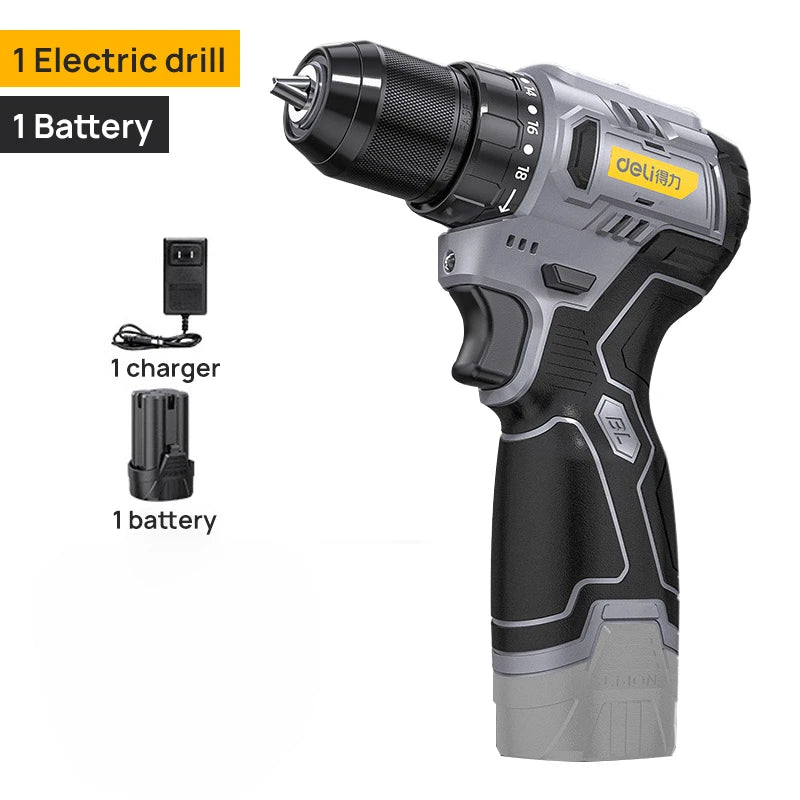 Deli Brushless Cordless Electric Drill – Mini Screwdriver 16.8V Lithium-Ion