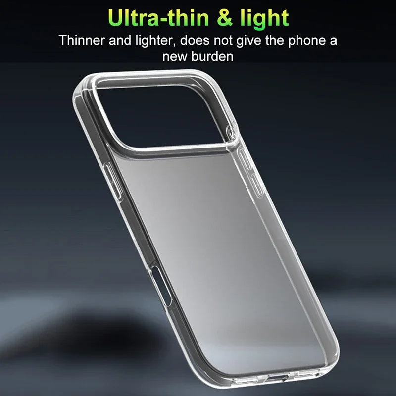 Transparent Soft Silicone TPU Phone Case For iPhone 17 Pro Max Ultra Thin Clear Shockproof Cases For iPhone 17 Air Back