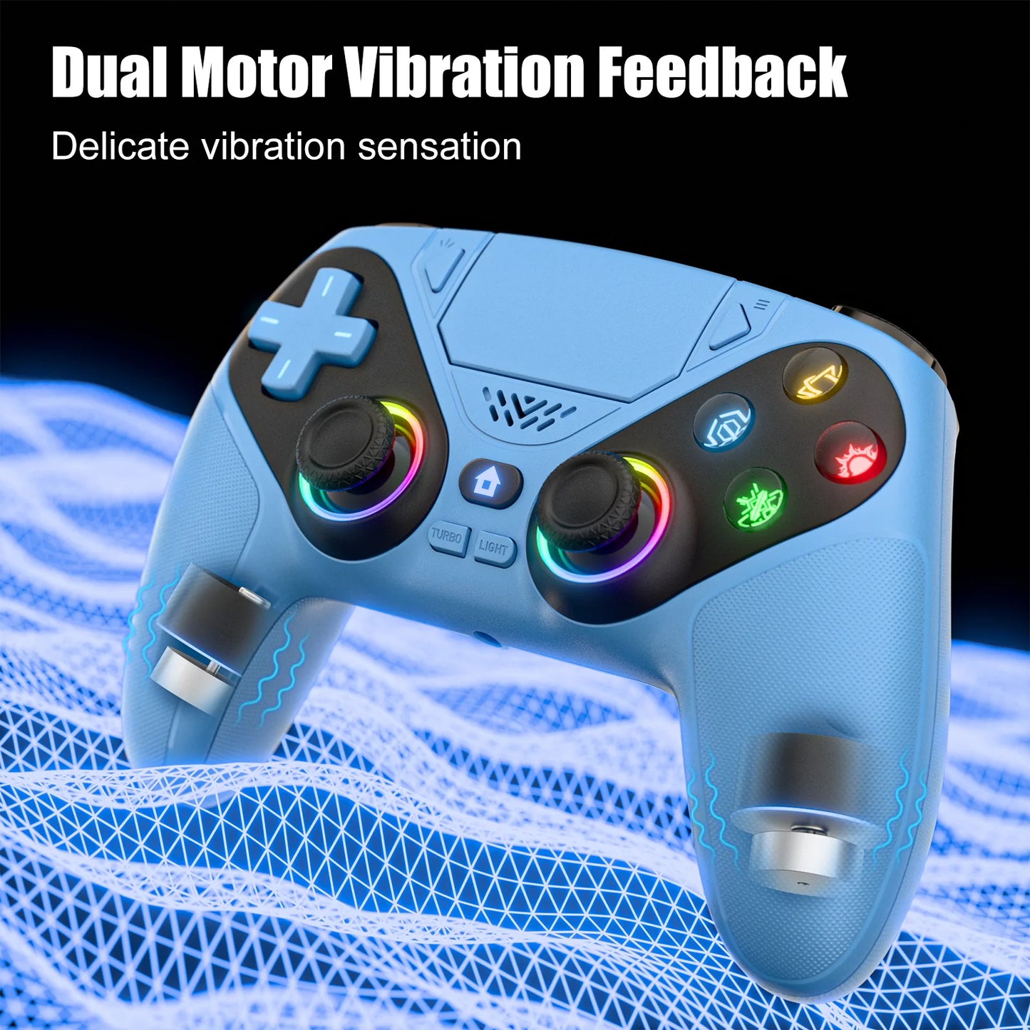Wireless Gamepad For Ps5/Ps5 Pro/Ps5 Slim/Pc With Hall Joystick Dual Vibration Bluetooth Controller Turbo Dual Sense Programmin