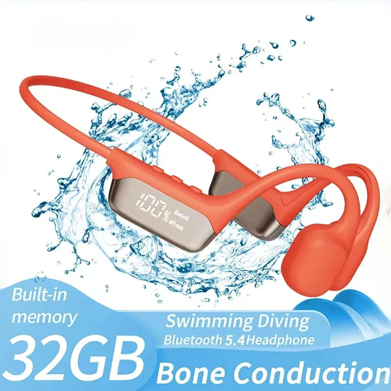 Xiaomi Mijia Bone Conduction Earphones IPX8 Waterproof Headset for Swimming Bluetooth 5.4 Wireless Sport Headphones MP3 32G RAM