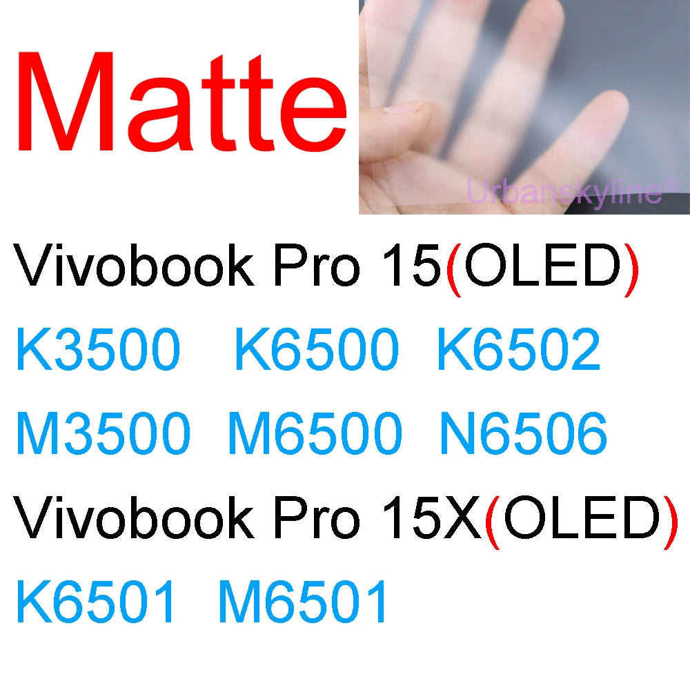 Screen Protector for ASUS Vivobook 14 Pro 14X OLED 15 15X 16 16X 17 17X 13 12 S Flip GO HD Clear Guard Matte Frosted Skin Film