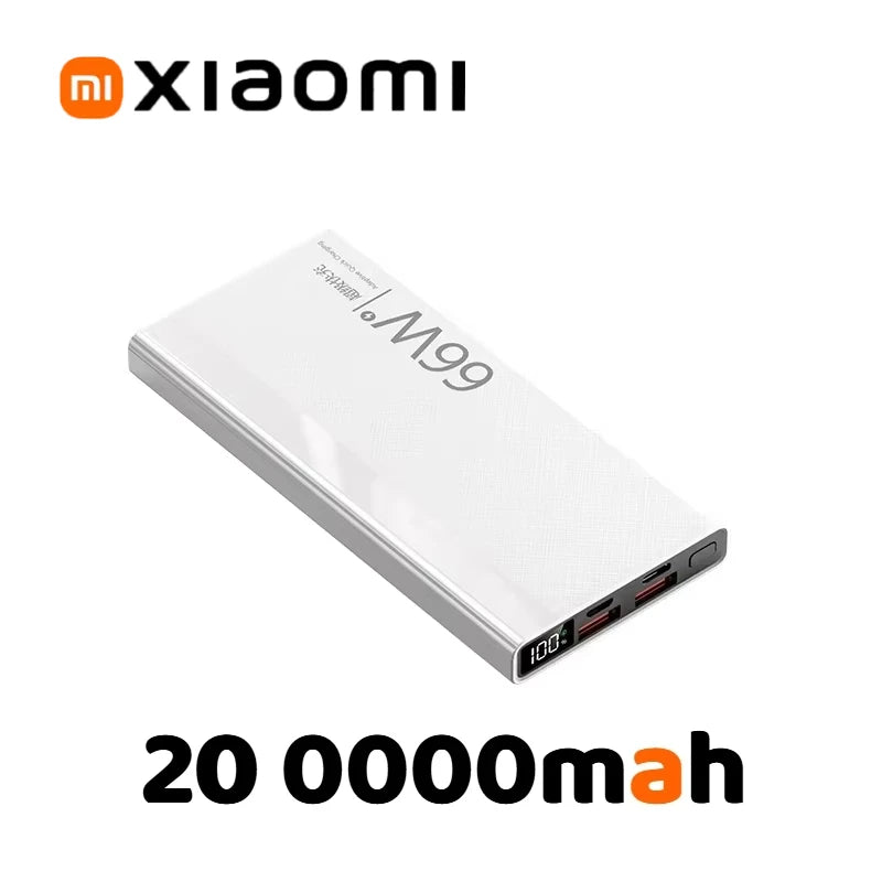 Xiaomi 200000mAh Power Bank – 66W Super Fast Charging with LED Display & PD 20W Cable