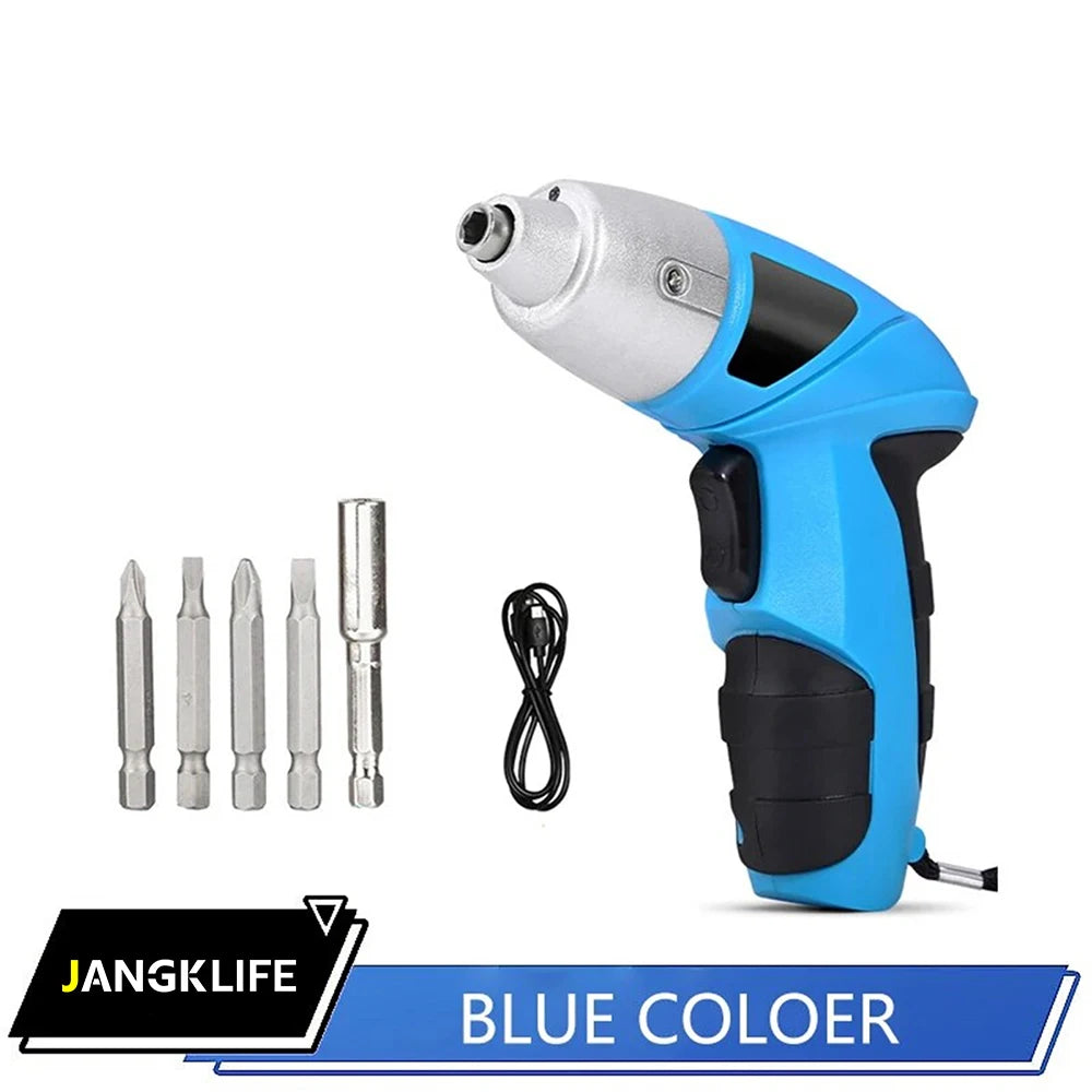 JANGKLIFE 3.6V Cordless Electric Screwdriver – Rechargeable 1300mAh Mini Drill Power Tool for Home DIY