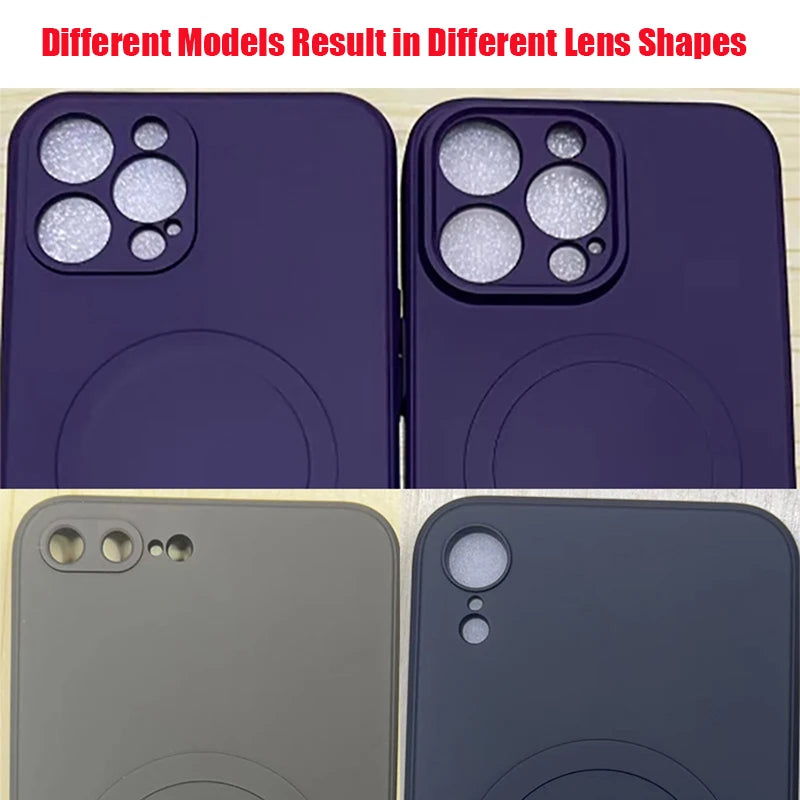 Magsafe Magnetic Wireless Charging Soft Liquid Silicone Phone Case For IPhone 16 Pro Max 14 13 12 11 15 Pro Max Mini Back