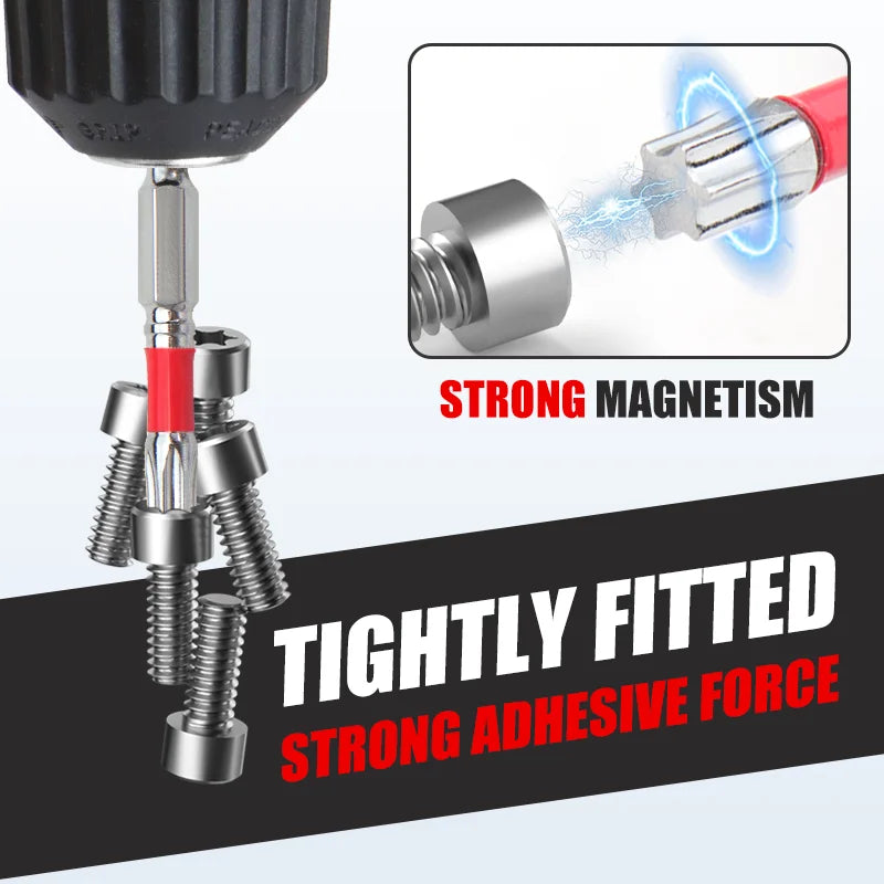 1/2 Inches T5-T40 Torx Screwdriver Bit Set,Impact Tough Magnetic S2 Alloy Steel Star Bit with Base