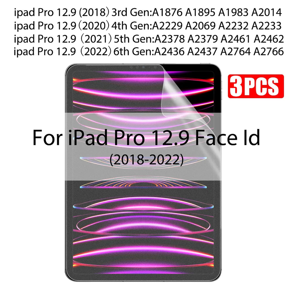 3Pcs Paper Feel Like Screen Protector For ipad Air 11 Pro 13 2024 10th 9th Generation 8 7 6 Air 5 4 Pro 11 12.9 10.5 No Glass