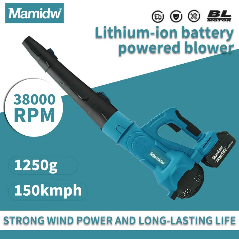 Brushless Cordless Electric Blower 2-Speed for Makita 18V Battery