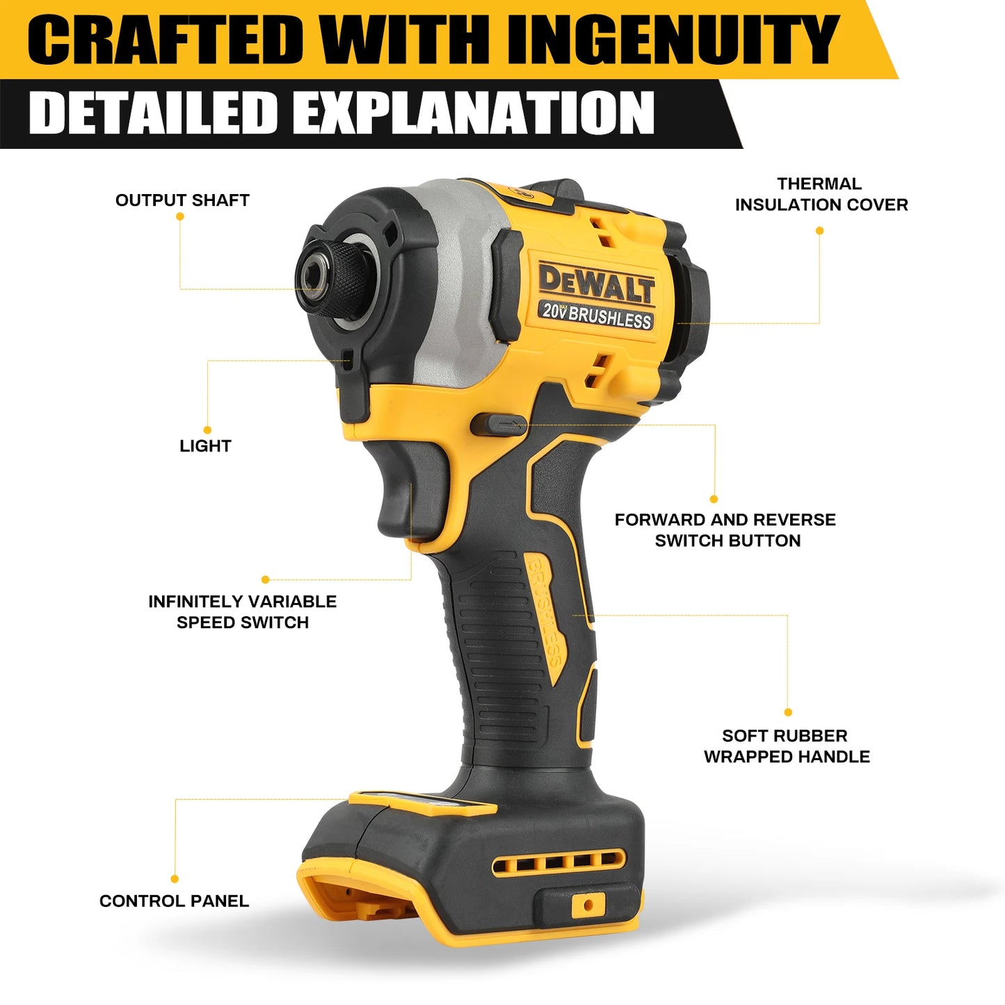 DeWalt DCD805 & DCF850 Brushless Electric Drill & Impact Driver Kit